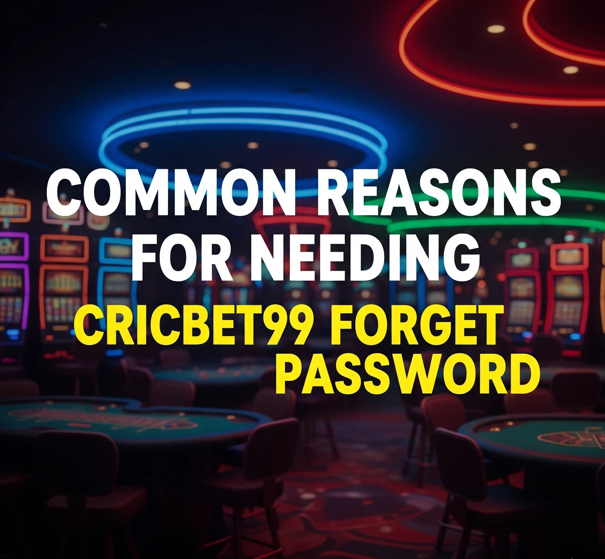 Common Reasons for Needing Cricbet99 Forget Password