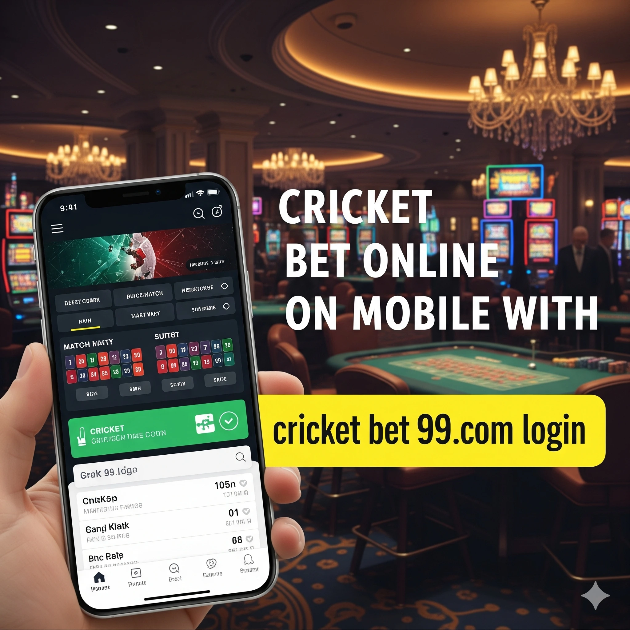 Cricket Bet Online on Mobile with cricket bet 99.com login