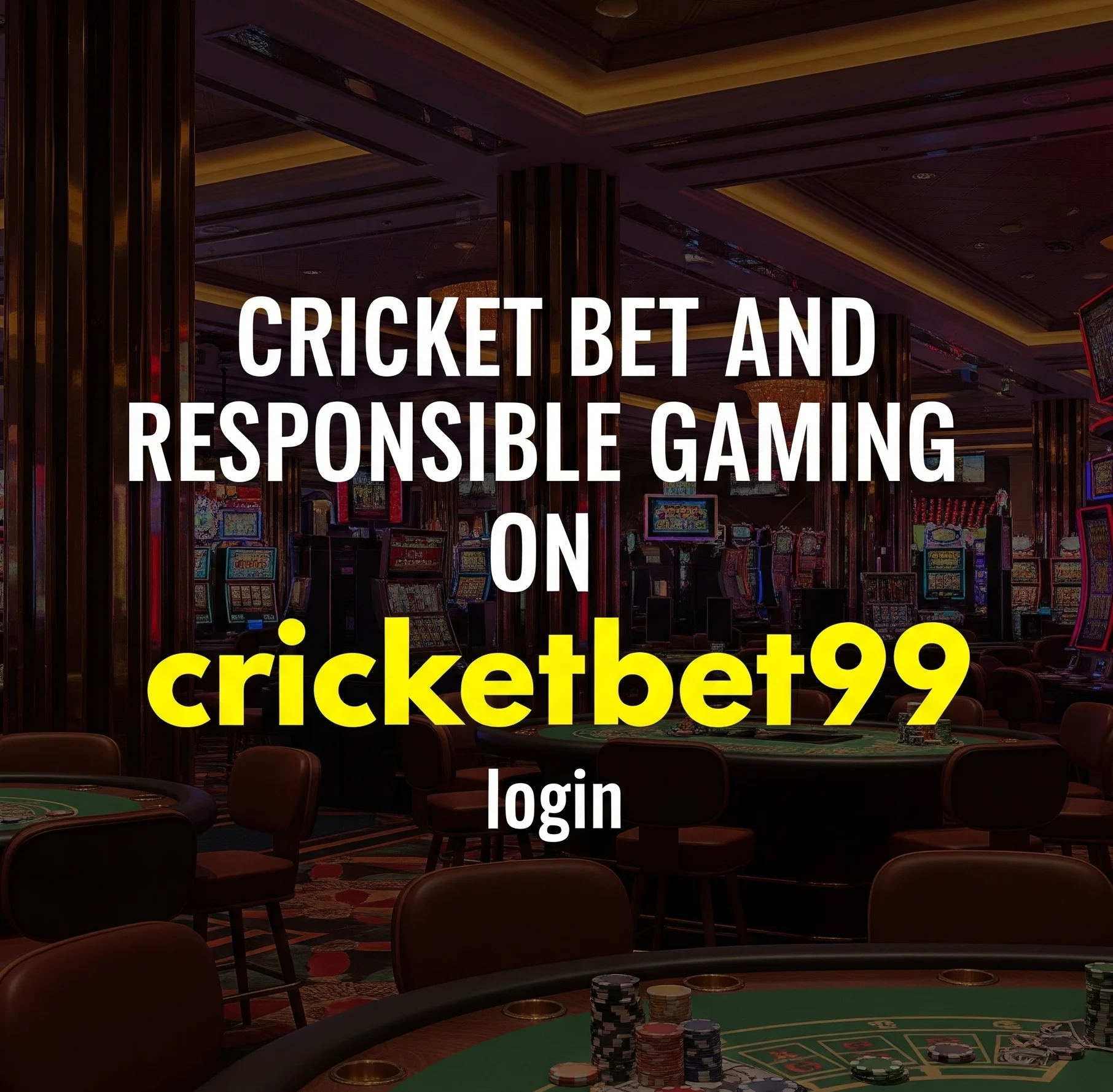 Cricket Bet and Responsible Gaming on cricketbet99 login